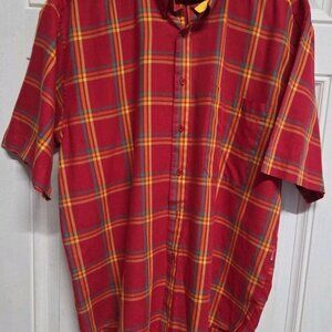 Chauvin Chauvin Men's XL Red Plaid Button Up Shirt Vintage